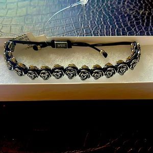 King Baby Studio Rose Silver alloy macrame bracelet. ALL OFFERS CONSIDERED *